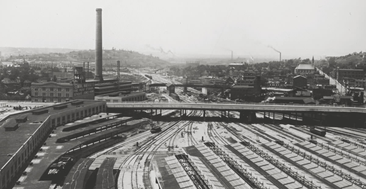 Historic Photo of Railroad Tracks at Union Station Kansas City