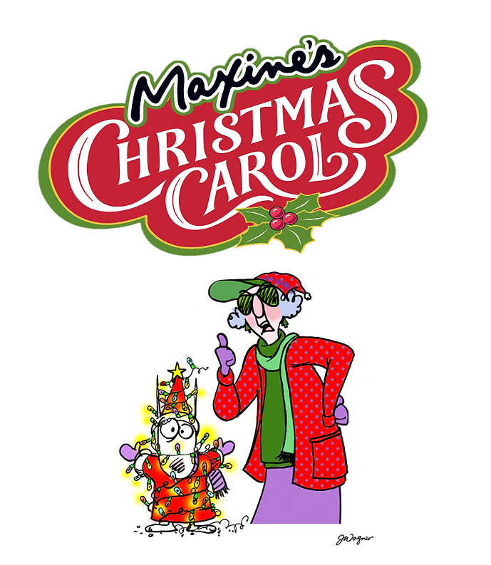 Logo for Maxine's Christmas Carol presented by Padgett Productions