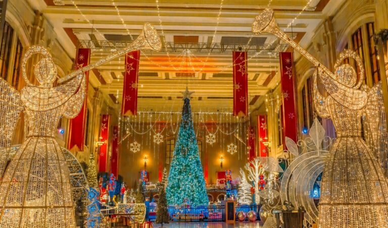 Christmas display at Union Station