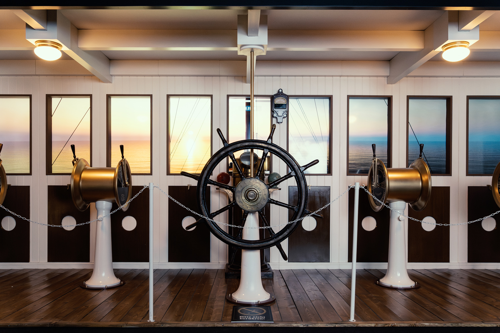 Recreation of the bridge of the Titanic.