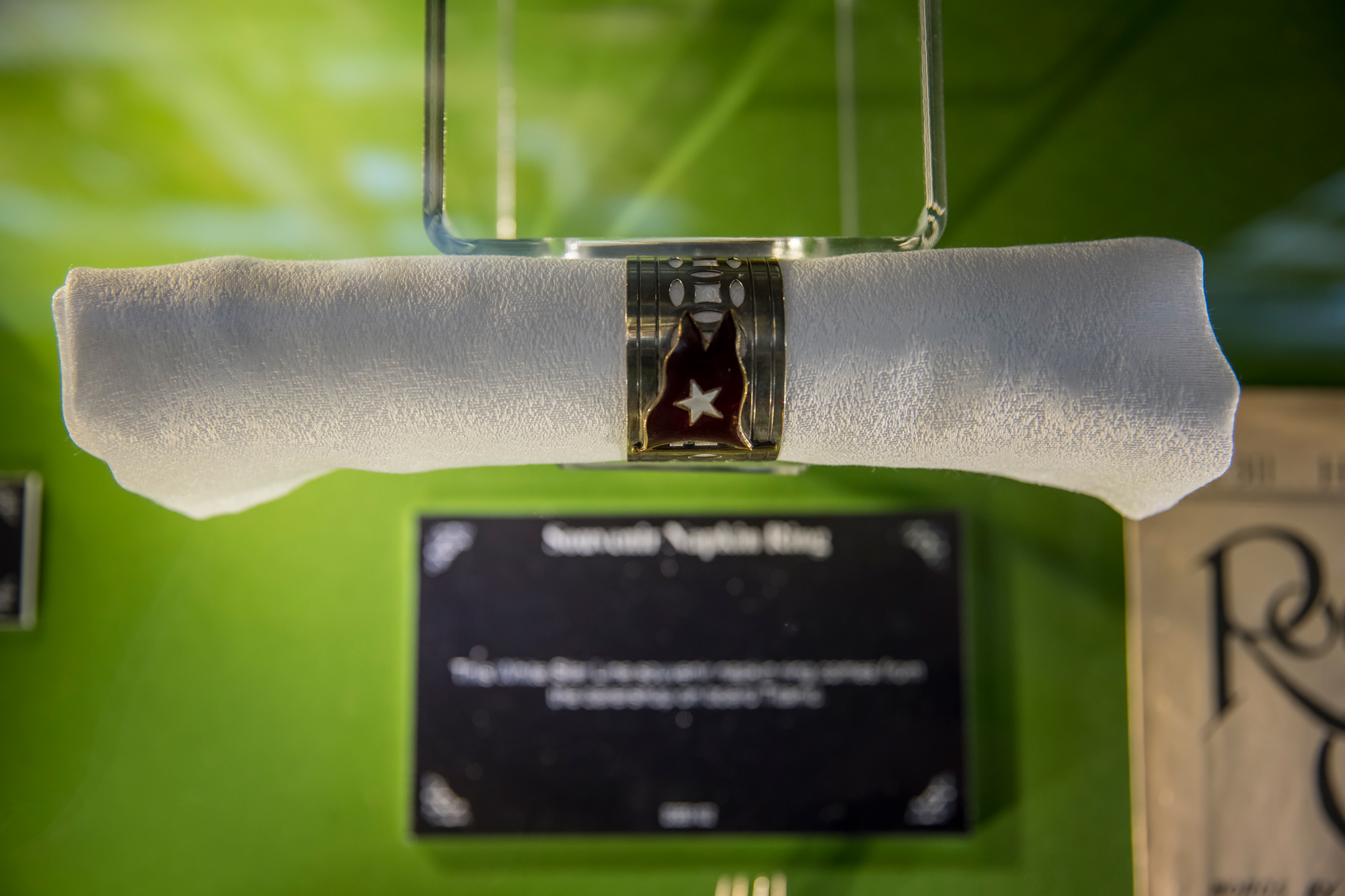 Napkin ring that was used aboard the Titanic.
