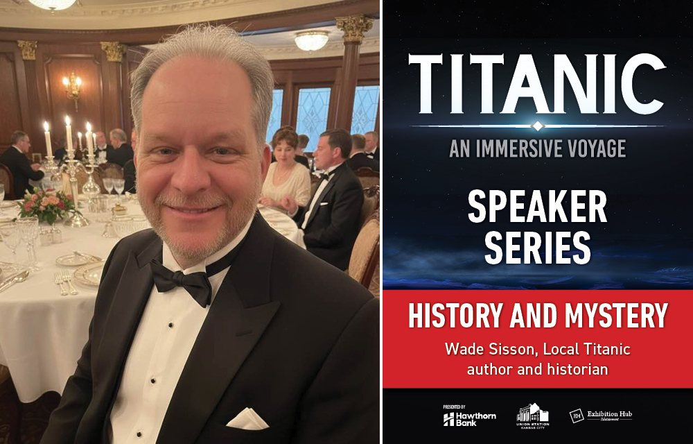 Promotional graphic for Wade Sisson's Titanic Speaker Series presentation Titanic: History and Mystery