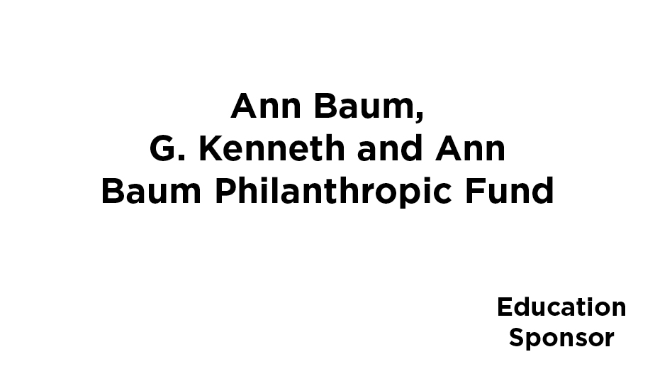 Logo recognizing Ann Baum as an education sponsor for The Berlin Wall.
