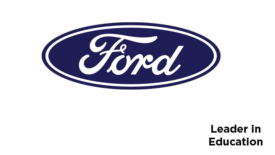 Logo for Ford, a leader in education sponsor for The Berlin Wall. A World Divided.