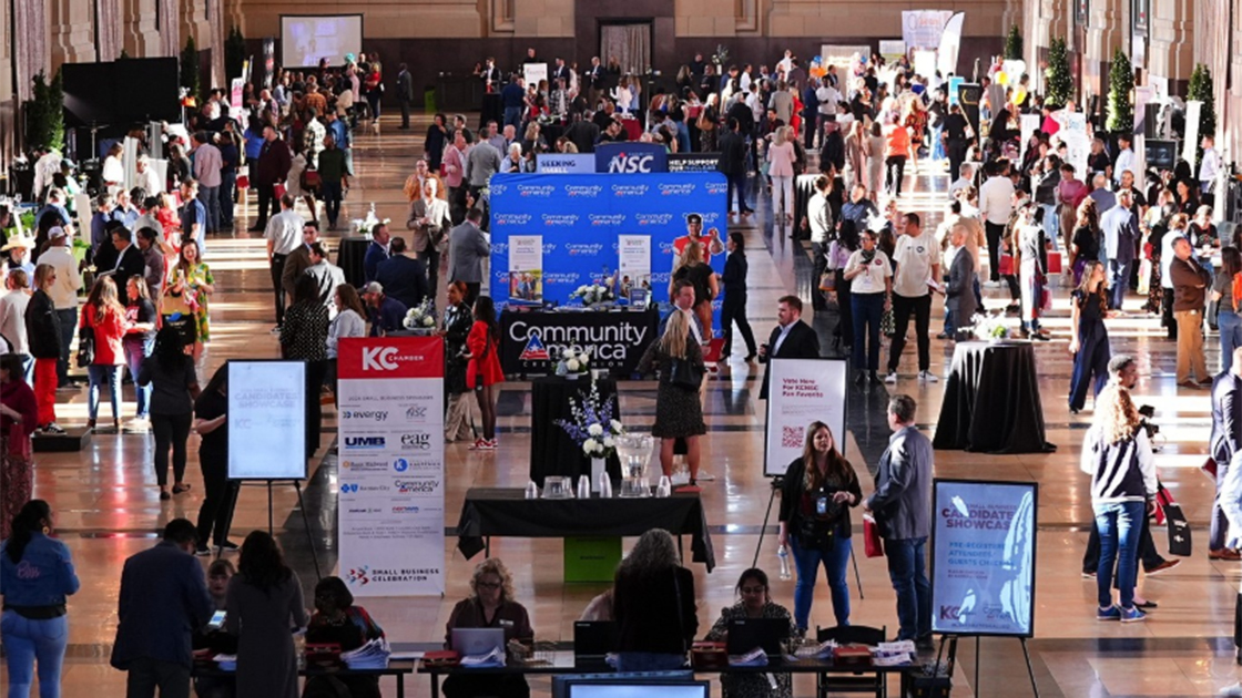 Grand Plaza set-up for a KC Chamber Event