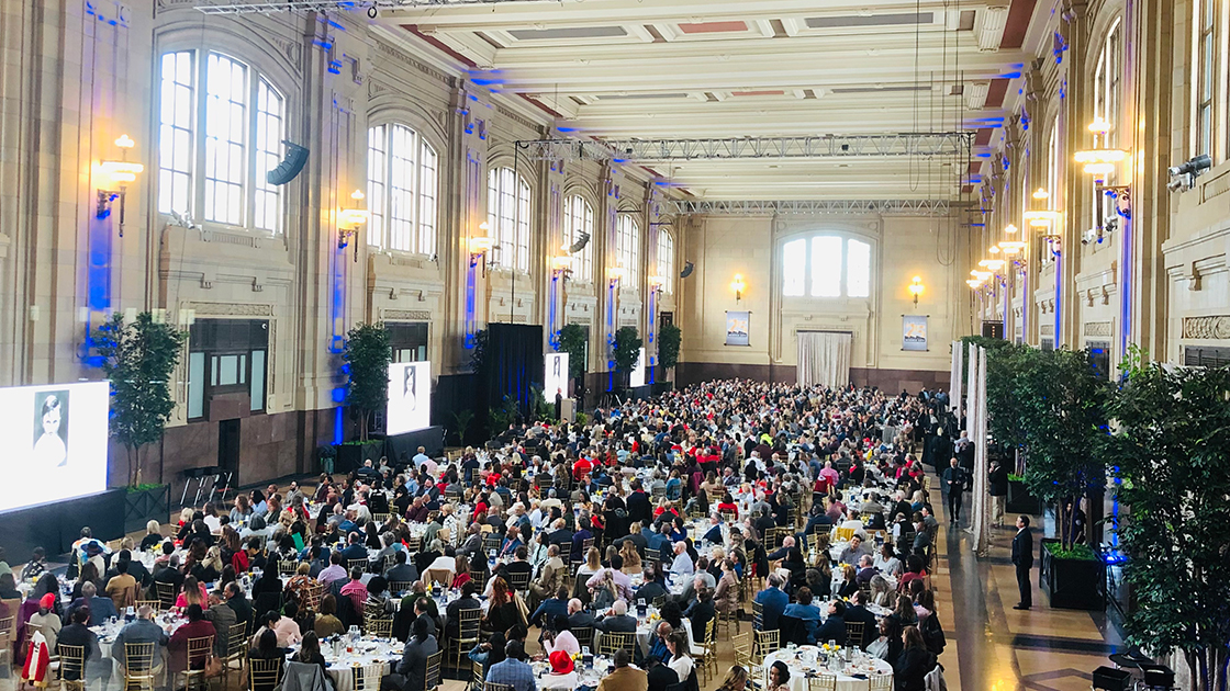 Grand Plaza set-up for UMKC's annual Martin Luther King luncheon.