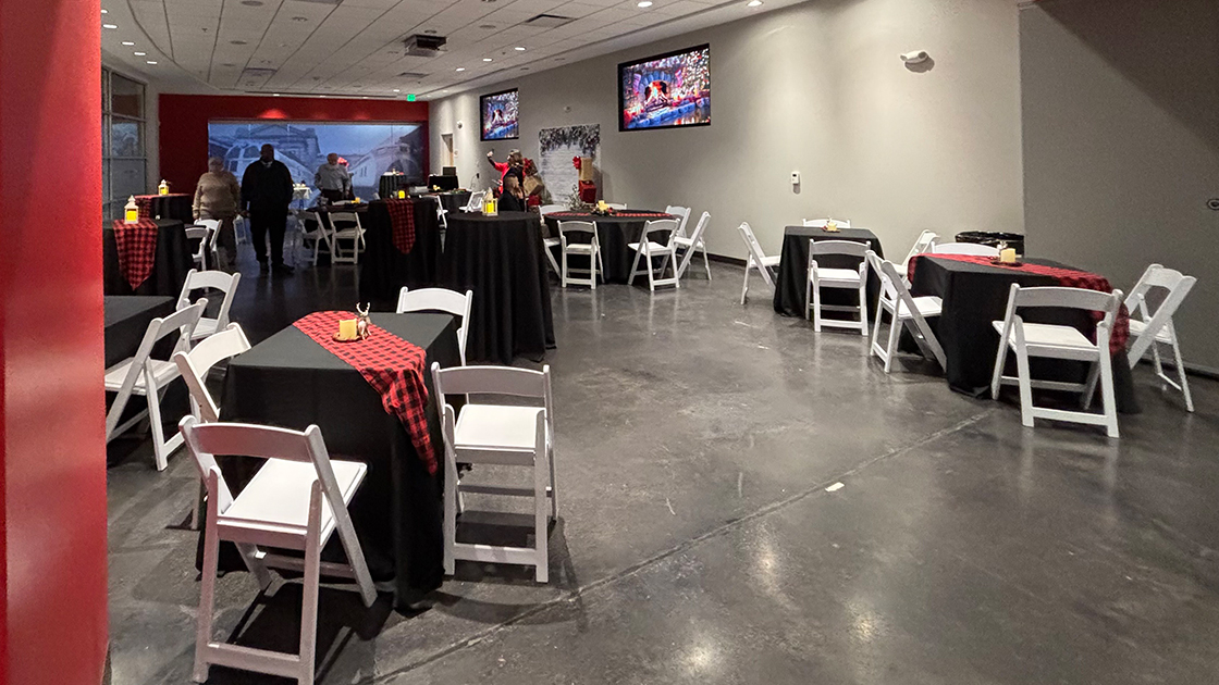 the Privitera Innovation Center set-up for a holiday event.