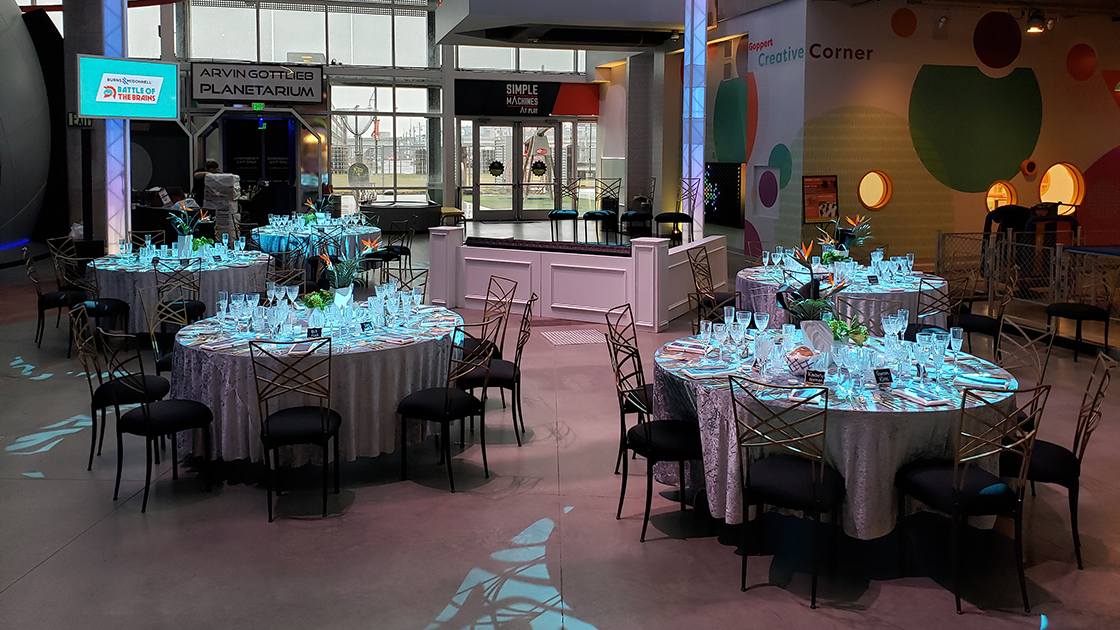 Science City set-up for an event held by Burns & McDonnell.