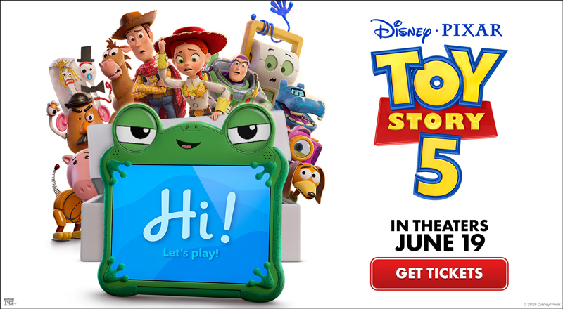 Digital poster for the movie Toy Story 5. Featuring the cast of the movie.