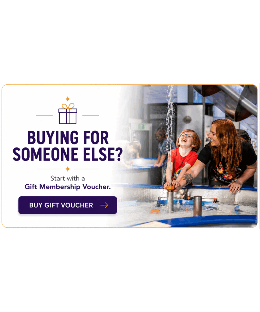 Image for buying a gift membership for someone else. It says, "Buing for someone else? Start with a gift membership voucher. Buy Gift Voucher."